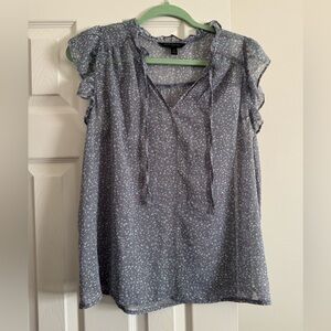 Banana Republic Blue Floral Blouse